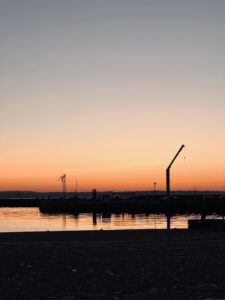 Helsingborg Hamn Orange Solnedgång Sommar 2024