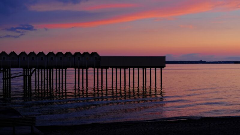 Rosa himmel över Pålsjöbaden Helsingborg