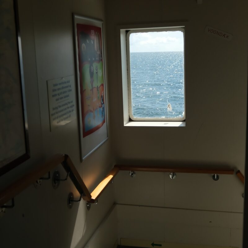 Utsikt från färjan till Tyskland